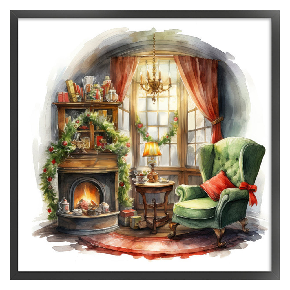 Sofa Window Sill - 11CT Stamped Cross Stitch 60*60CM
