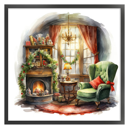Sofa Window Sill - 11CT Stamped Cross Stitch 60*60CM