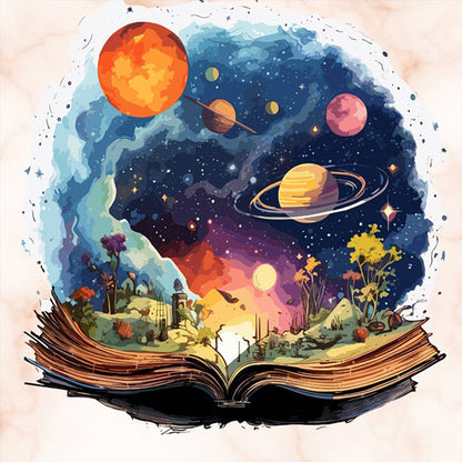 Planet Magic Book - 11CT Stamped Cross Stitch 50*50CM