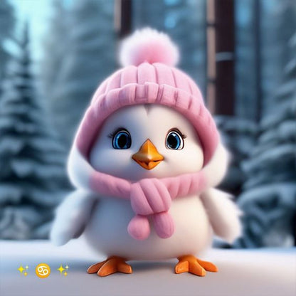 Snow Chick - Full Round Drill Diamond Painting 30*30CM