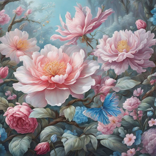 Peony - Full Round Drill Diamond Painting 30*30CM