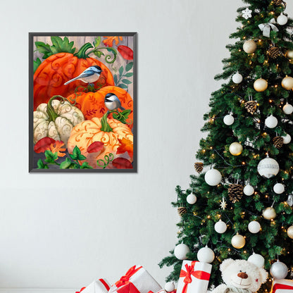 Pumpkin Bird - Full Round Drill Diamond Painting 30*40CM