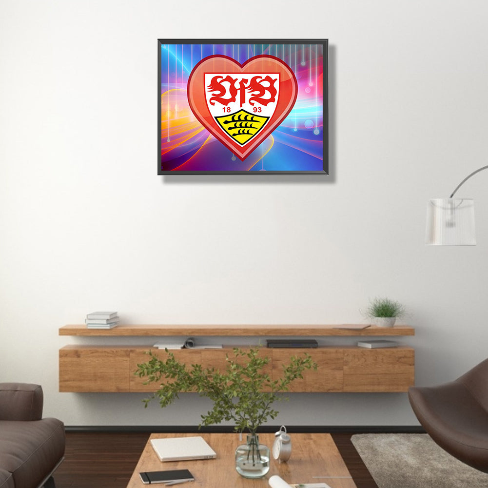 Stuttgart Flag - Full Round Drill Diamond Painting 50*40CM