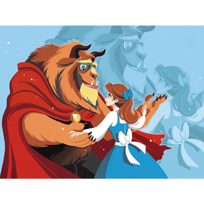 Beauty And The Beast Dance Together - Full Round Drill Diamond Painting 40*30CM