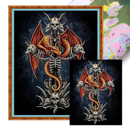Skeleton Dragon - 11CT Stamped Cross Stitch 50*60CM