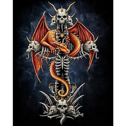 Skeleton Dragon - 11CT Stamped Cross Stitch 50*60CM