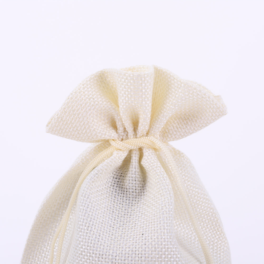 Diamond Painting Burlap Wine Gift Bags Label Liquor Bottle Covers (Flower)