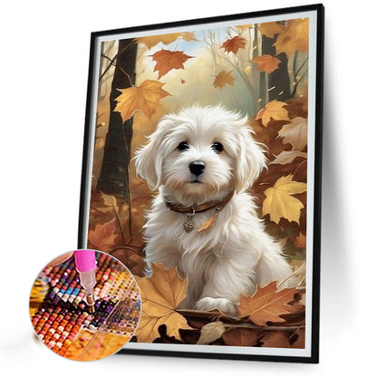 Woods Puppy - Full Square Drill Diamond Painting 30*40CM