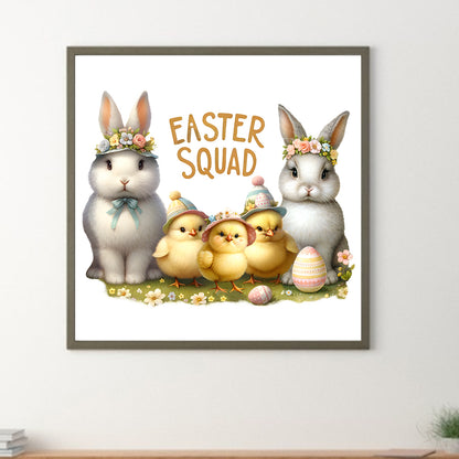 Easter Chick Bunny - Full Round Drill Diamond Painting 30*30CM