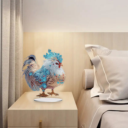 Chinese Zodiac Chicken Diamond Painting Desktop Ornament for Office Decor