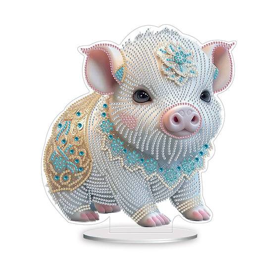 Chinese Zodiac Pig Diamond Painting Desktop Ornament for Office Desktop Decor
