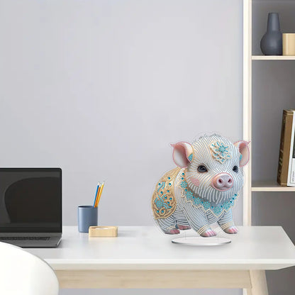 Chinese Zodiac Pig Diamond Painting Desktop Ornament for Office Desktop Decor