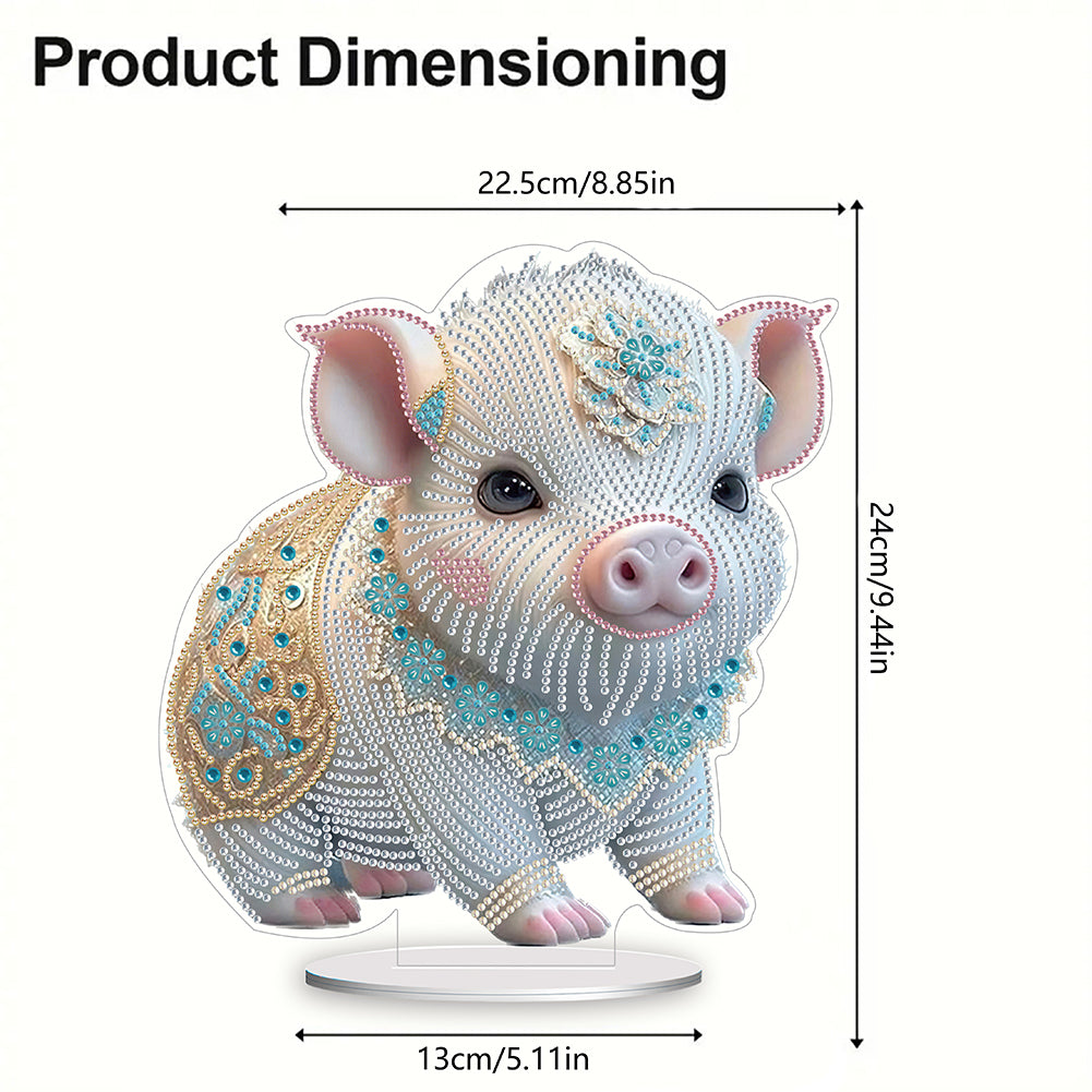 Chinese Zodiac Pig Diamond Painting Desktop Ornament for Office Desktop Decor