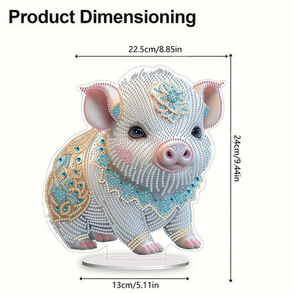 Chinese Zodiac Pig Diamond Painting Desktop Ornament for Office Desktop Decor