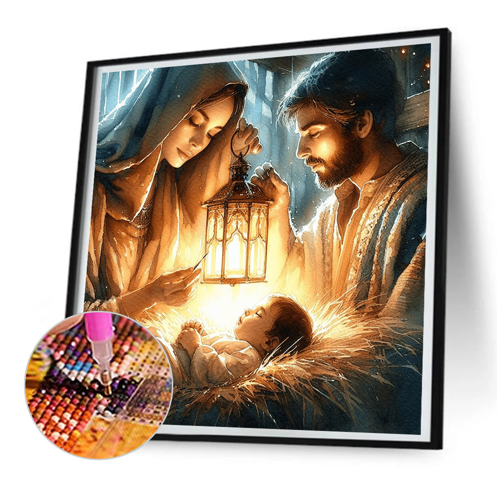 Jesus And The Virgin - Full Round Drill Diamond Painting 30*30CM