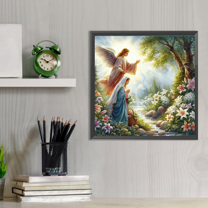 Jesus And The Virgin - Full Round Drill Diamond Painting 30*30CM
