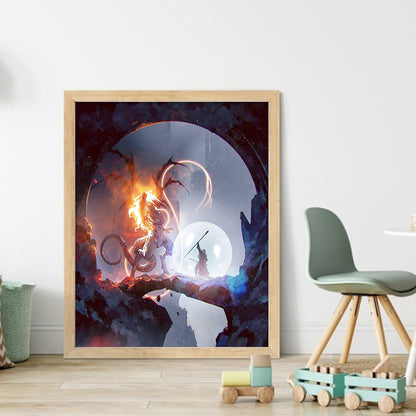 Gandalf Vs. Balrog - 11CT Stamped Cross Stitch 45*55CM