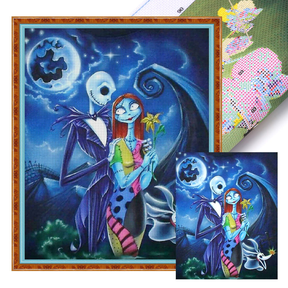 Jack And Sally'S Wedding - 11CT Stamped Cross Stitch 40*50CM