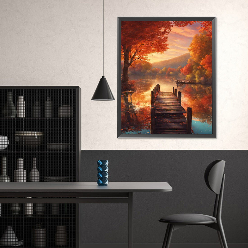 Woods Lake - Full Square Drill Diamond Painting 40*50CM