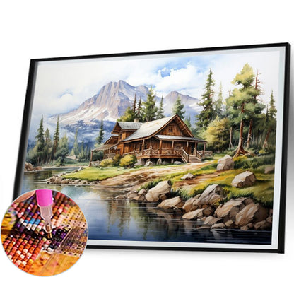 Woods Lake - Full Square Drill Diamond Painting 50*40CM