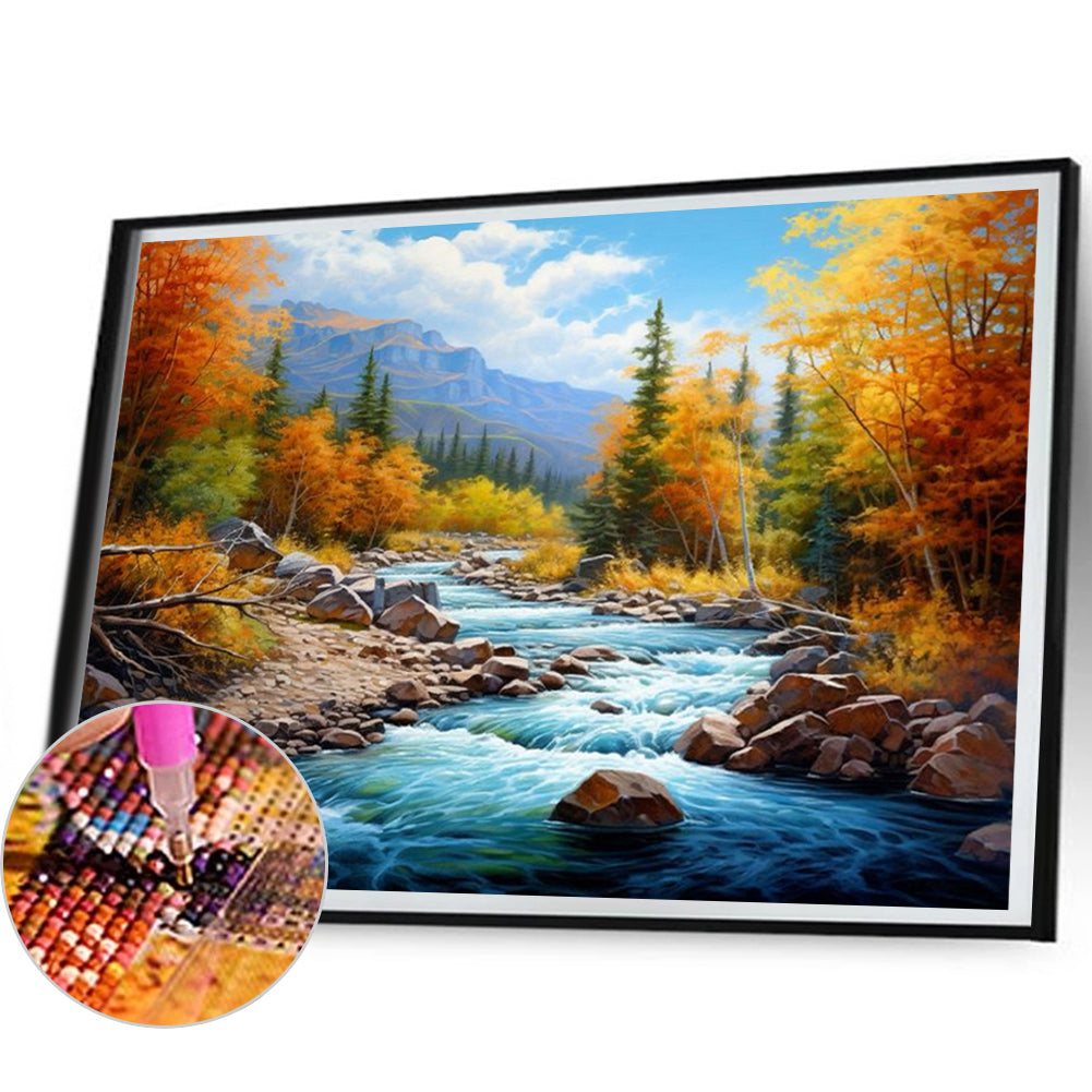 Woods Lake - Full Square Drill Diamond Painting 50*40CM