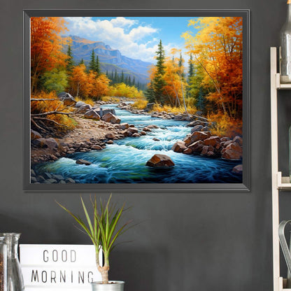 Woods Lake - Full Square Drill Diamond Painting 50*40CM