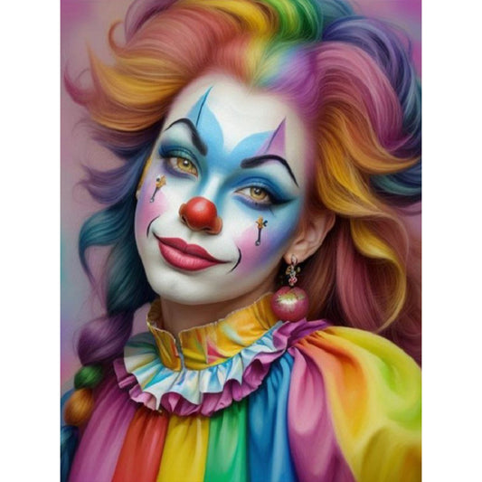 Clown Girl - Full Round Drill Diamond Painting 30*40CM