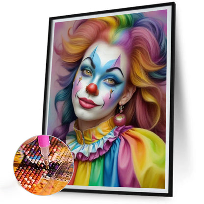 Clown Girl - Full Round Drill Diamond Painting 30*40CM
