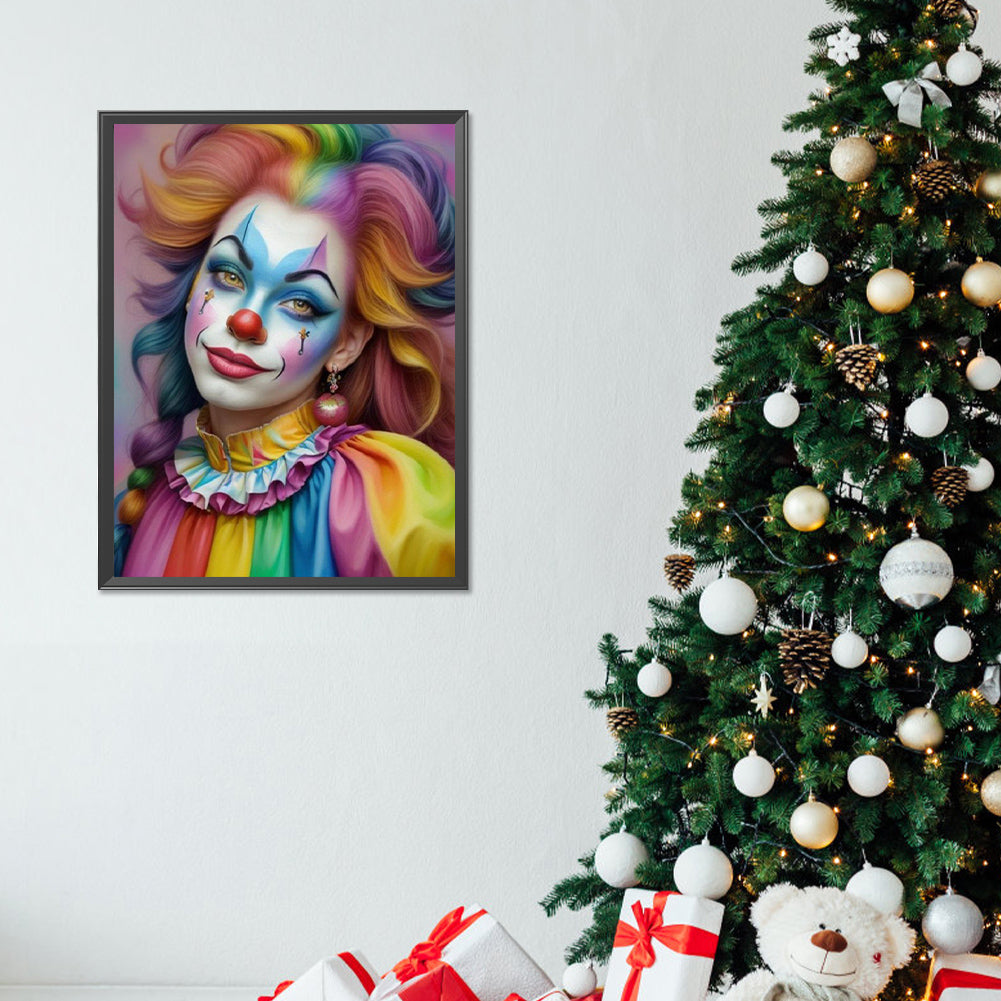 Clown Girl - Full Round Drill Diamond Painting 30*40CM