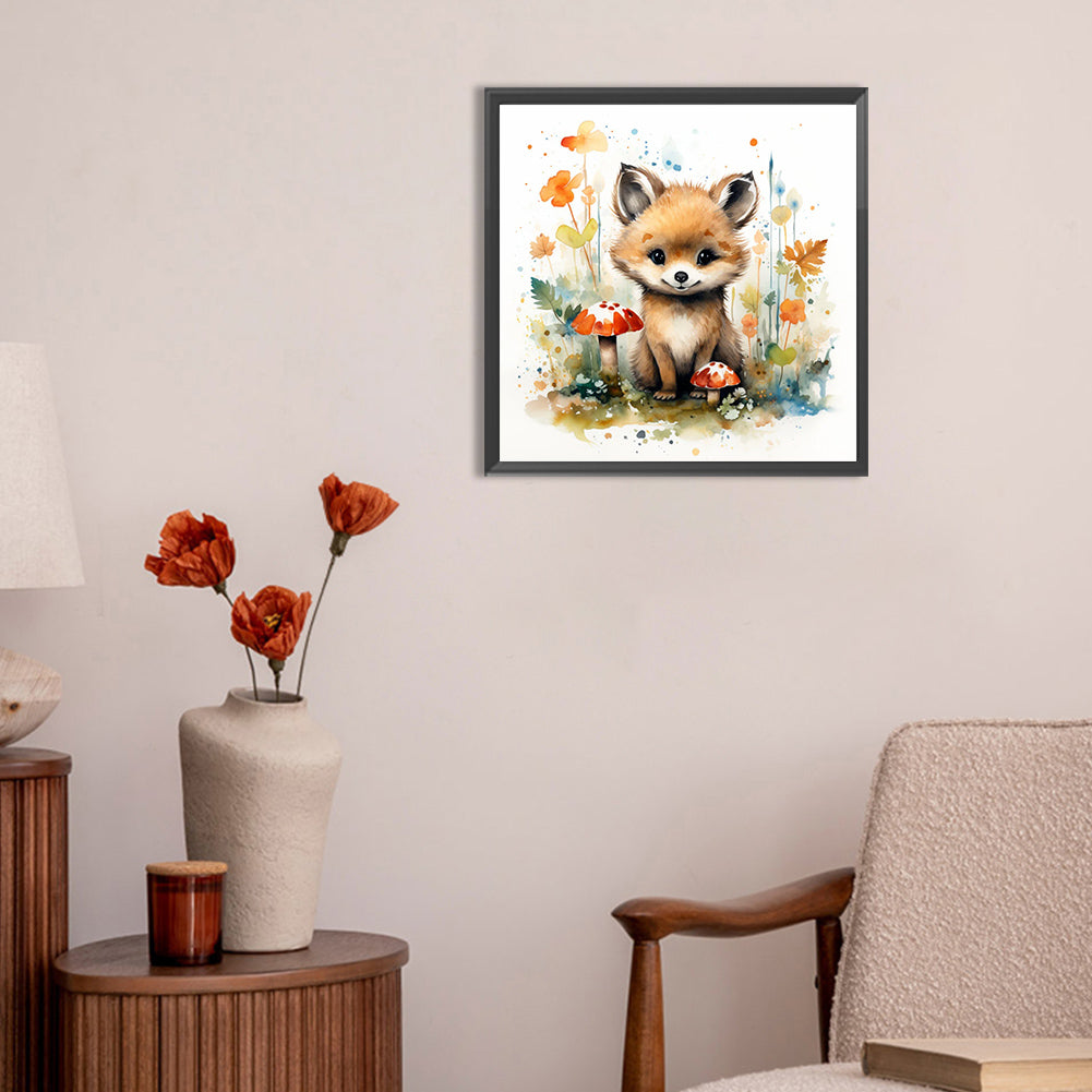 Little Fox - Full Round Drill Diamond Painting 30*30CM