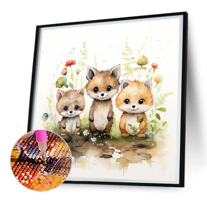 Forest Animals - Full Round Drill Diamond Painting 30*30CM
