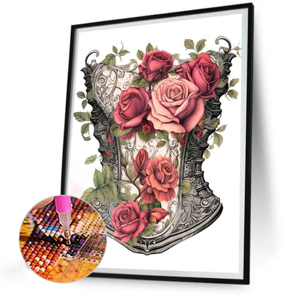 Tight Rose Corset - Full Round Drill Diamond Painting 30*40CM