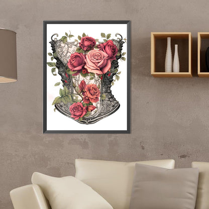 Tight Rose Corset - Full Round Drill Diamond Painting 30*40CM