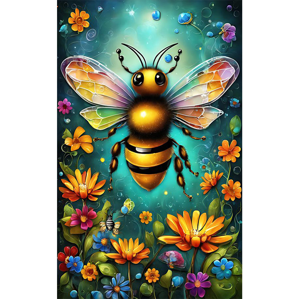 Bee Garden - Full Round Drill Diamond Painting 30*50CM