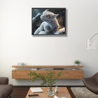 Snow Dragon Baby - Full Round Drill Diamond Painting 50*40CM