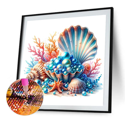 Pearl Sea Shell - Full Round Drill Diamond Painting 35*35CM