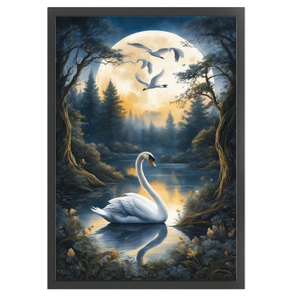 Swan In The Lake - 11CT Stamped Cross Stitch 40*60CM