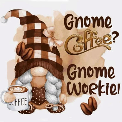 Coffee Gnome - 11CT Stamped Cross Stitch 40*40CM
