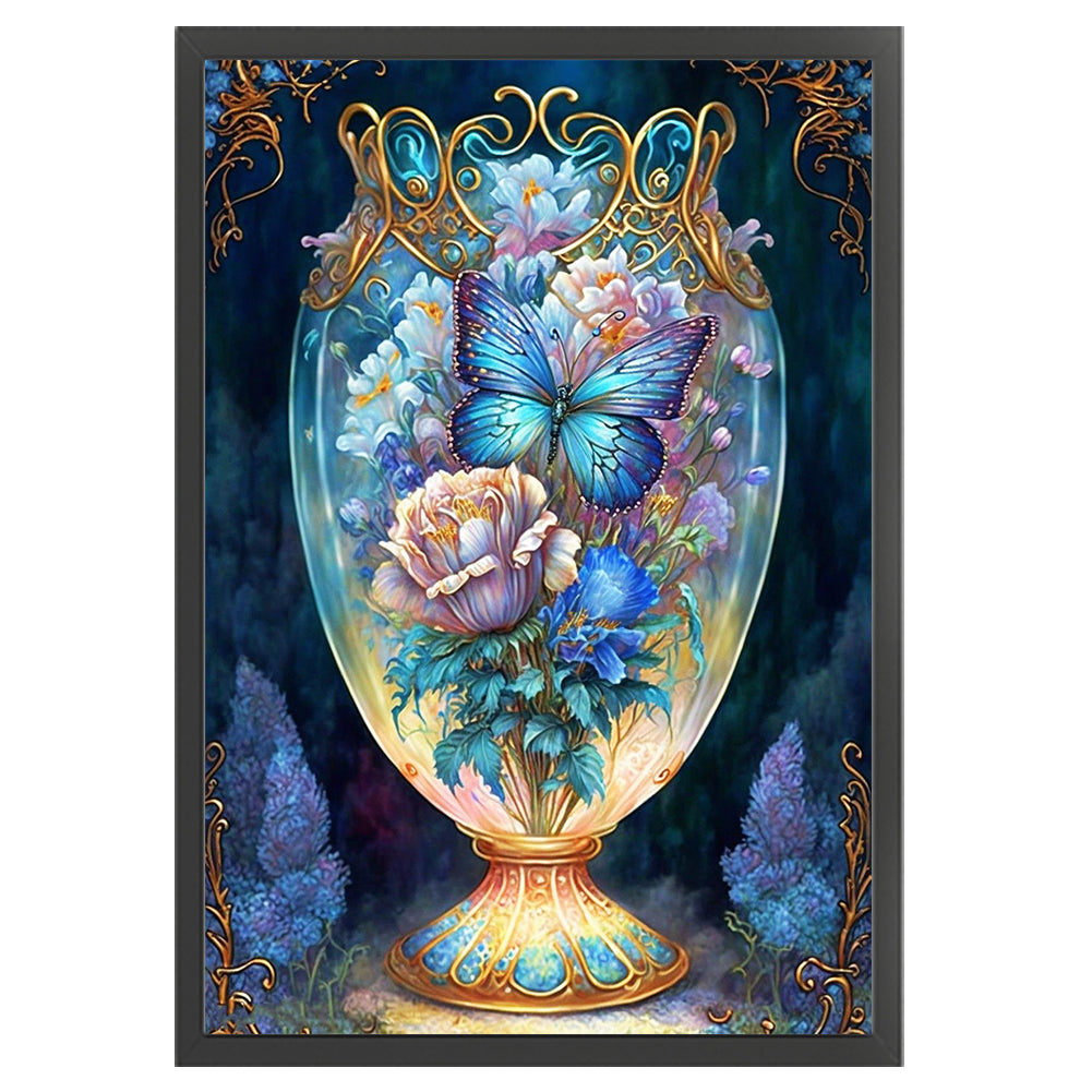 Fantasy Butterfly Vase - 11CT Stamped Cross Stitch 45*65CM