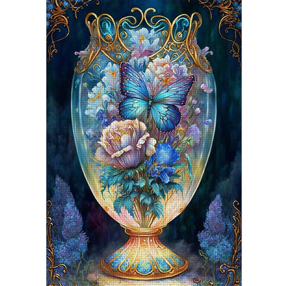 Fantasy Butterfly Vase - 11CT Stamped Cross Stitch 45*65CM