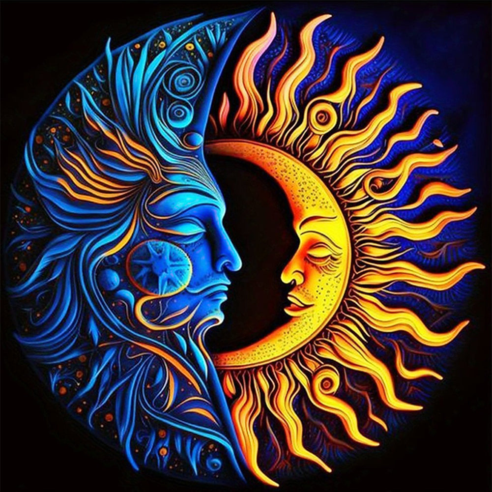 Star And Moon Diagram - 11CT Stamped Cross Stitch 45*45CM