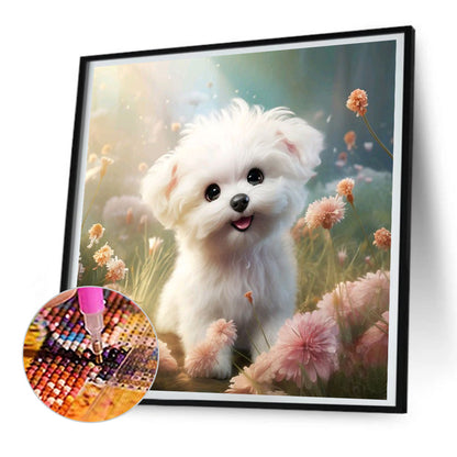 Puppy - Full Round Drill Diamond Painting 30*30CM