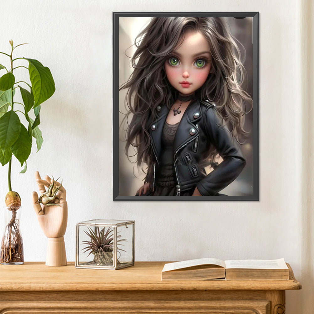 Sweet Cool Girl - Full Round Drill Diamond Painting 30*40CM