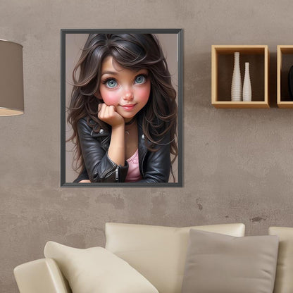 Sweet Cool Girl - Full Round Drill Diamond Painting 30*40CM