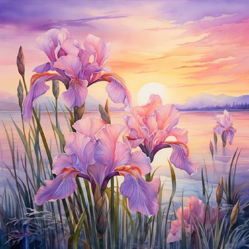 Iris - Full Round Drill Diamond Painting 30*30CM