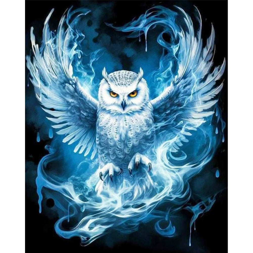 Blue Owl - 11CT Stamped Cross Stitch 40*50CM