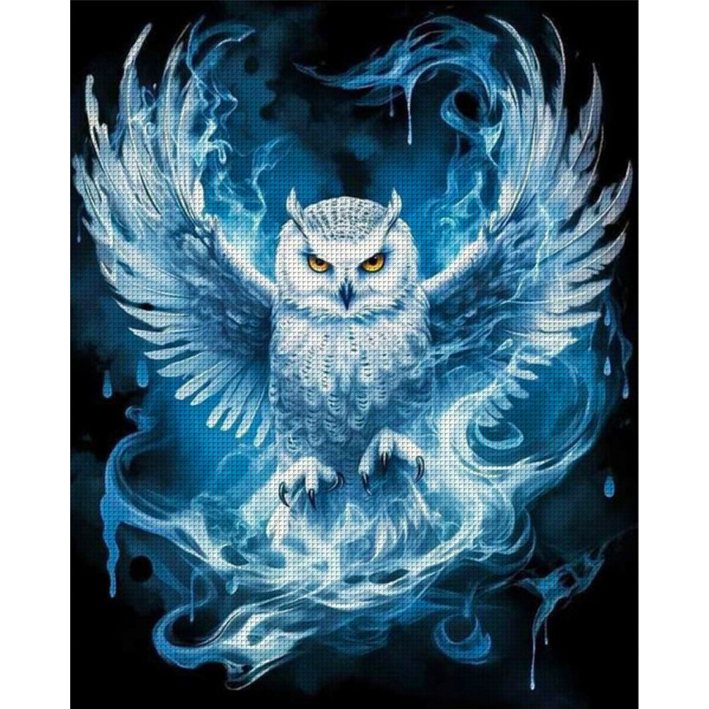 Blue Owl - 11CT Stamped Cross Stitch 40*50CM