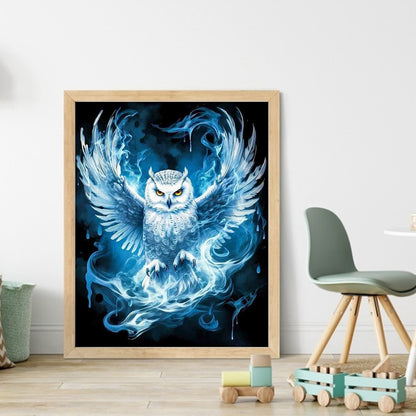 Blue Owl - 11CT Stamped Cross Stitch 40*50CM