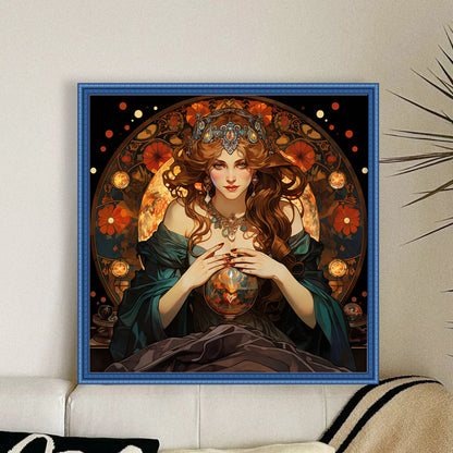 Classical Woman - 11CT Stamped Cross Stitch 50*50CM