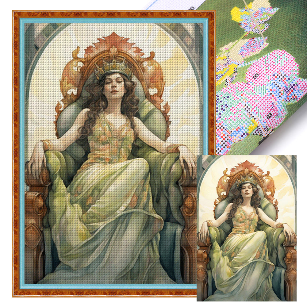 Classical Woman - 11CT Stamped Cross Stitch 50*70CM
